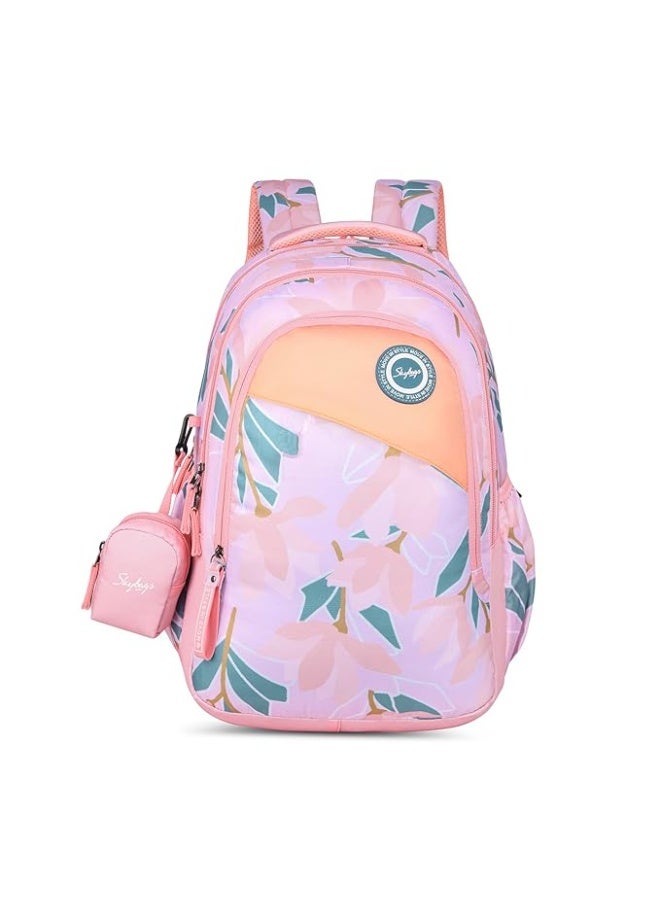 سكاي باجز Skybags Bloom 30 Litres Pink School Bag For Girls, 3 Compartment - Image 1